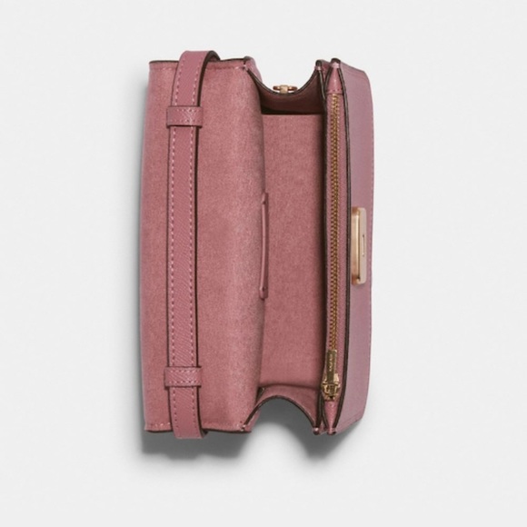 COACH Mini Brynn Crossbody bag in Crossgrain leather Pink - MSRP $298 - Picture 3 of 8